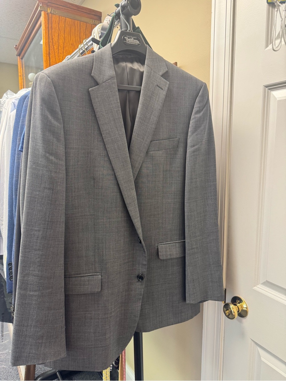 Ralph Lauren Grey Men's Two-Button Suit Jacket